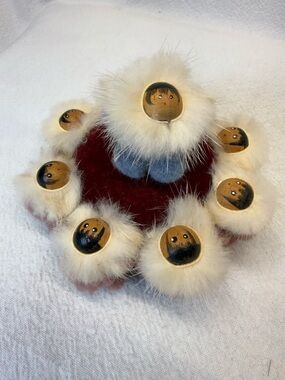 VINTAGE Alaskan Inuit “Blanket Toss” Pin Cushion Handmade in Alaska